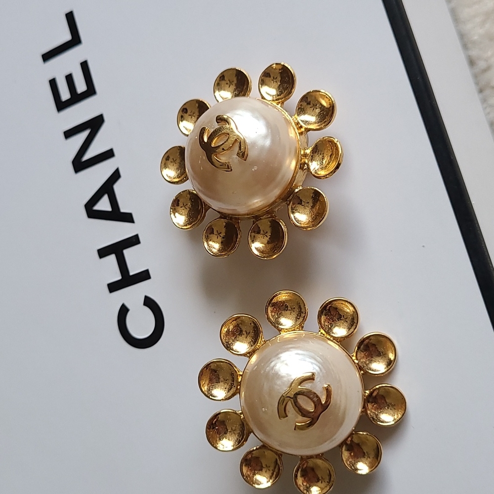 Authentic Chanel clip on earrings